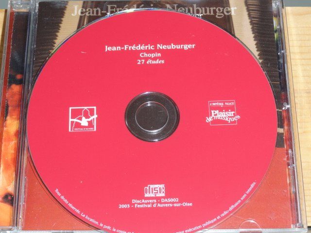 CDs: Jean-Frédéric Neuburger - 27 études - Frédéric Chopin – D'occasion à Unterbäch par niquz 5