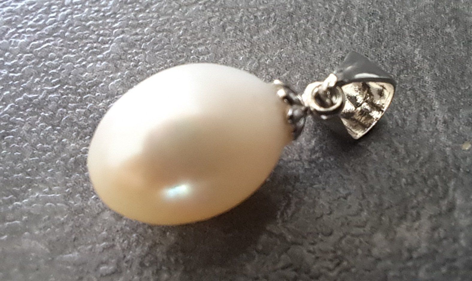 Perlen (unechte): Pendentif perle d'eau douce naturelle – Neu und originalverpackt aus St-Imier von supernova21 3