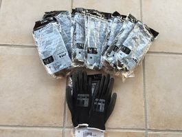 8 Paar Nylon Portwest PU Handschuhe M
