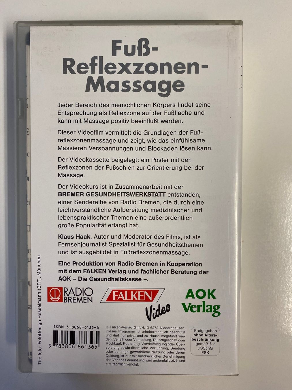 Bücher: FUSSREFLEXZONEN-MASSAGE AUF VHS KASSETTE MIT PLAN – Neu (gemäss Beschreibung) aus thierachern von Styl 2