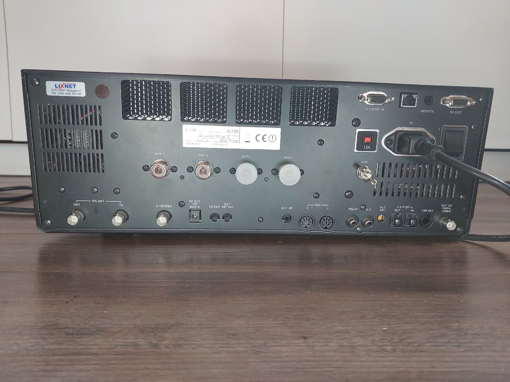 Icom Radiocomunicazione: Icom IC-7700 Transceiver – Usato da Eglisau venduto da HB9ELV 4