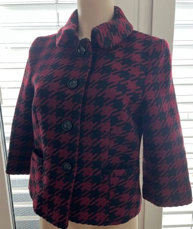 Winterjacke von Hallhuber, Gr. 42 (klein!), rot/schwarz