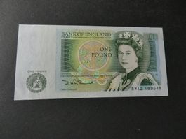 Grossbritannien, 1 Pound   ungefaltet