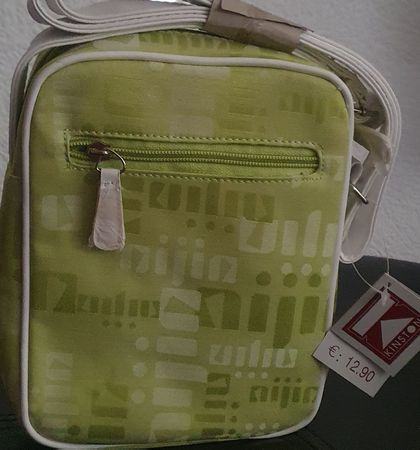 Sac bandoulière Kinston vert clair motif Carré neuf...