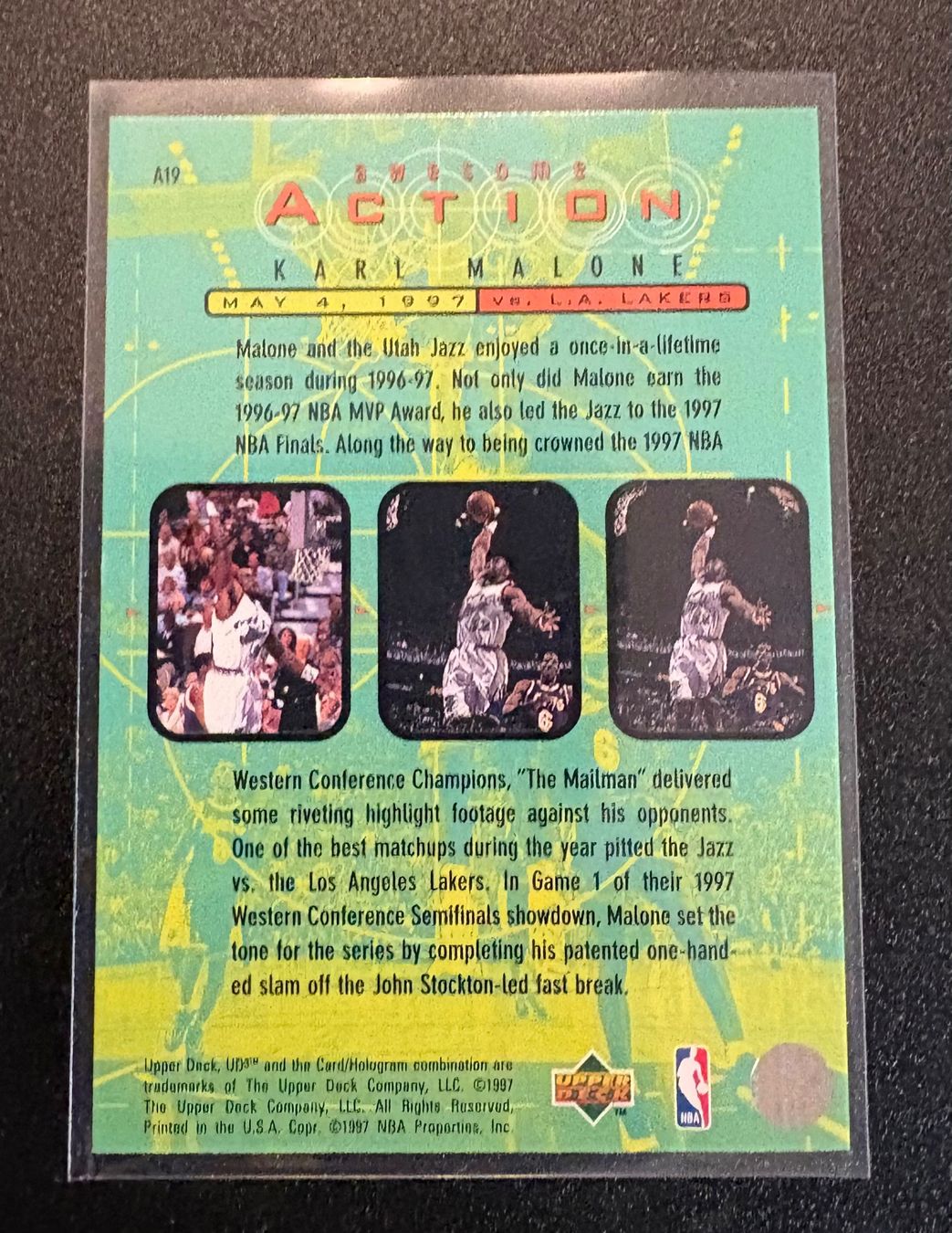 Nba Cartes à collectionner: NBA Karl Malone Avesome Action Card – Neuf (Voir description) à Muttenz par joba23 1