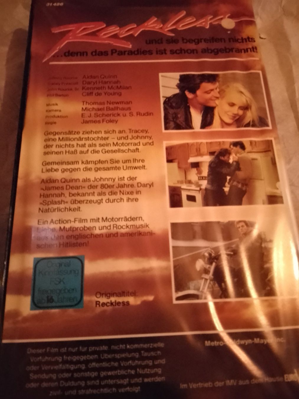 Tutti i VHS: Reckless VHS – Usato da Remetschwil venduto da Privatflohmi 2