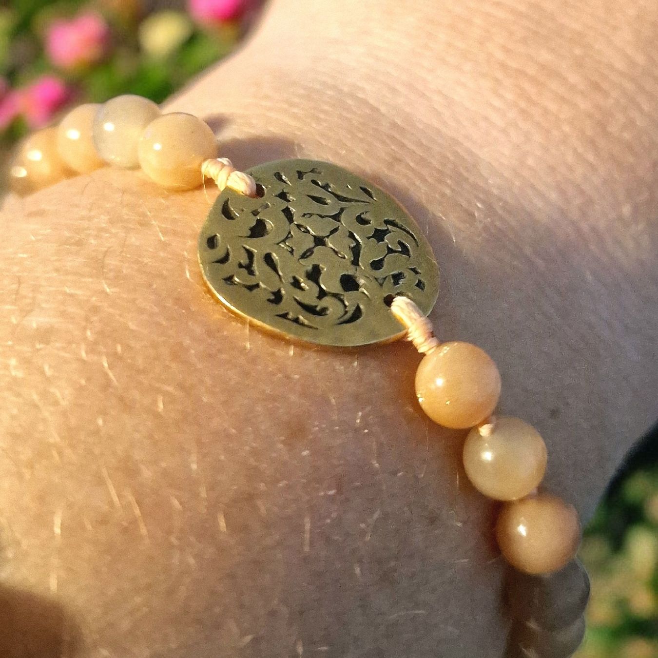 Armbänder & -reifen: Barockstyle Mondstein & Bronze, verstellbar – Neu und originalverpackt aus Aarau von Schmuckhoehle_MD 7
