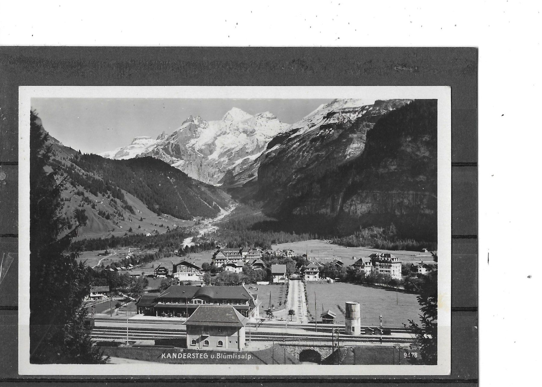 Ansichtskarten: BE Kandersteg  1932 mit Bahnhof – Gebraucht aus Schocherswil von Wilare
