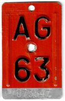 Velonummer Aargau AG von 1963