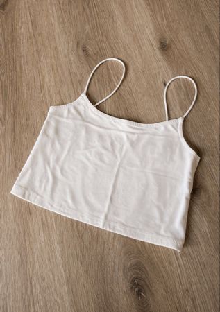 Débardeur blanc bretelles fines taille XS