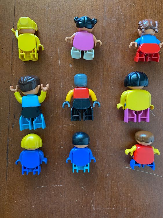 9 LEGO DUPLO Figuren Kind Frau Ritter Mädchen Junge Baby 2