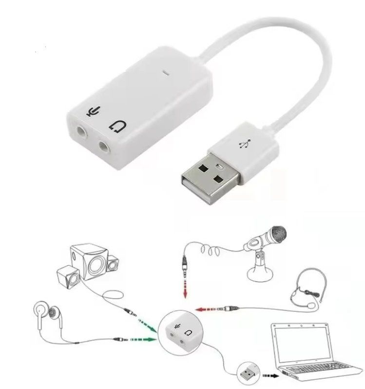 Unità & Adattatore: USB Audio Interface 3.5mm Klinkenstecker für Kopfhörer, Mic – Nuovo e nell'imballaggio originale da Illnau venduto da diy-shop 1
