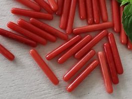 6 Stk. natürliche Korall- Walze/Sonder-Restpostenverkauf