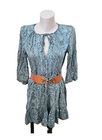 Blusenkleid / Tunika ZARA Gr. S floral Boho Hippie neuw.