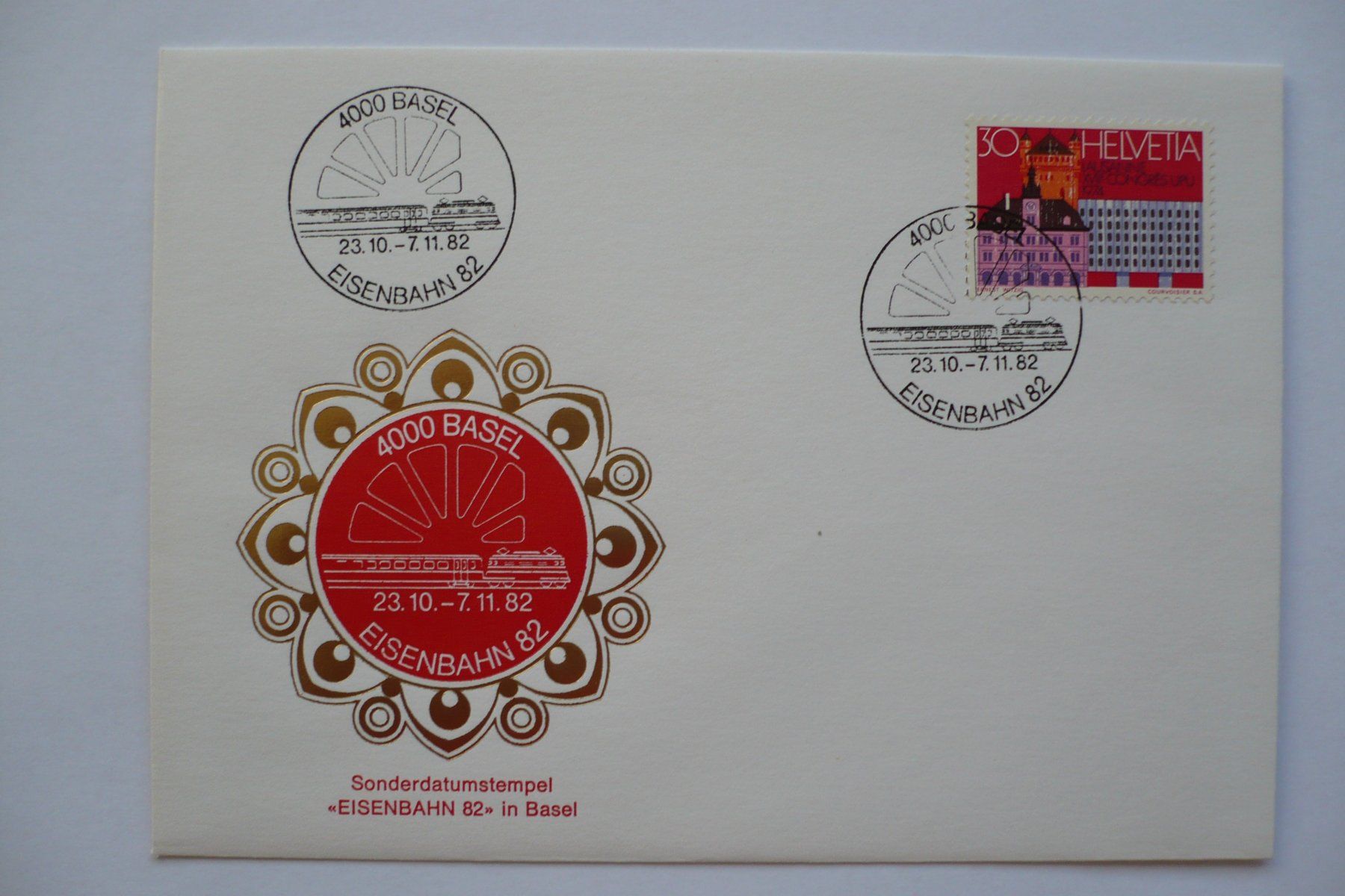 Alle Briefmarken: 1982 EISENBAHN 82, Basel – Gebraucht aus Zürich von saltandpepper008