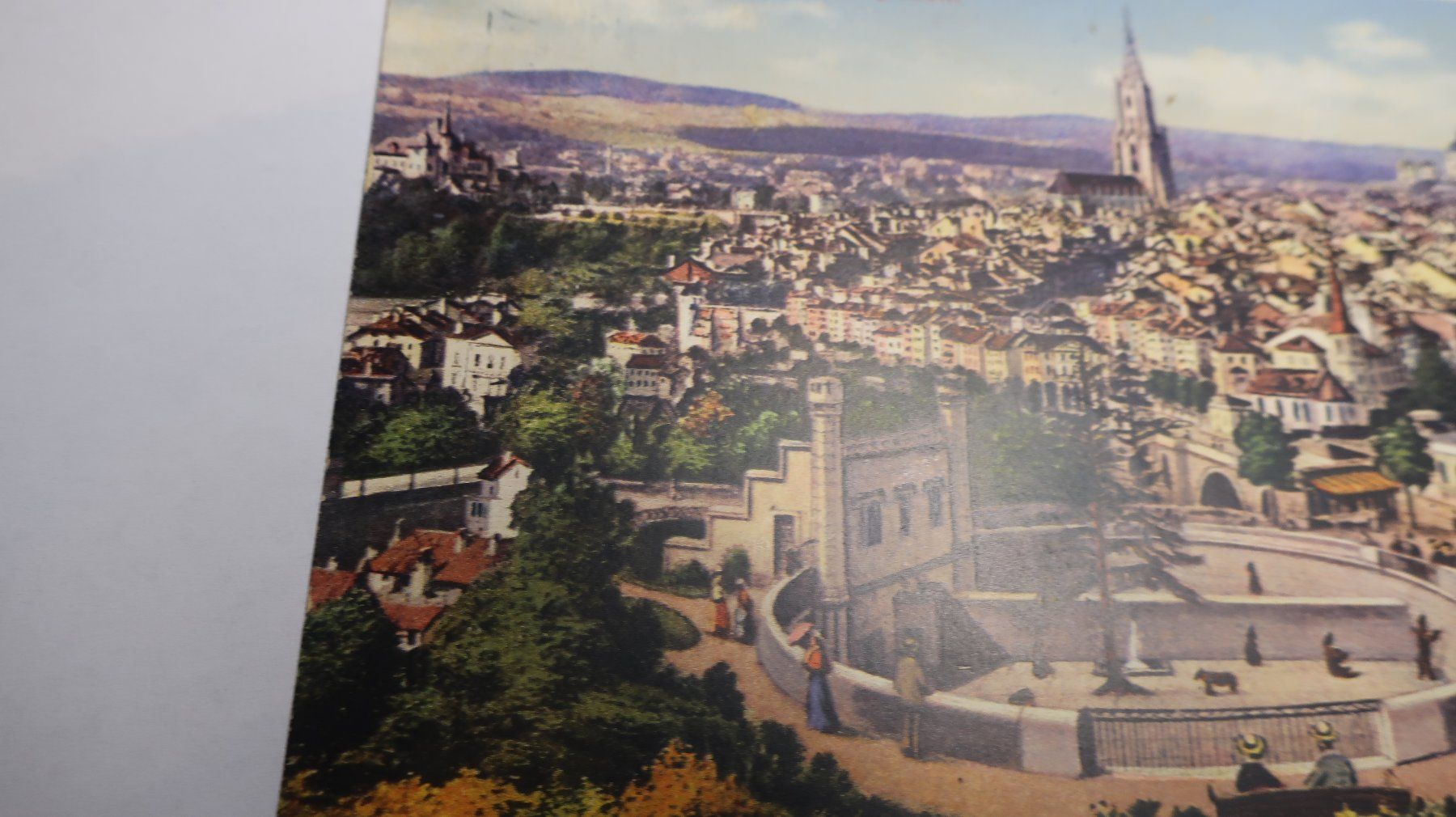 Cartoline postali: Bern Generalansicht mit Bärengraben  1914 – Usato da Cormoret venduto da Pascalll2001 2