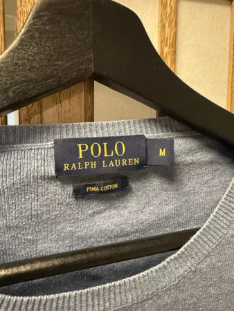 Polo Ralph Lauren Pullover hellblau Pima Cotton Grösse M
