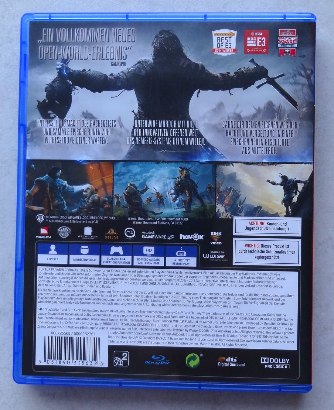 Spiele: PS4 Mordors Schatten – Gebraucht aus Fahrwangen von floret2 1