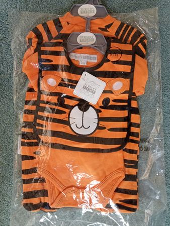 Süsses Tiger-Baby-Set, Grösse "Neugeboren", NEU, 3-teilig