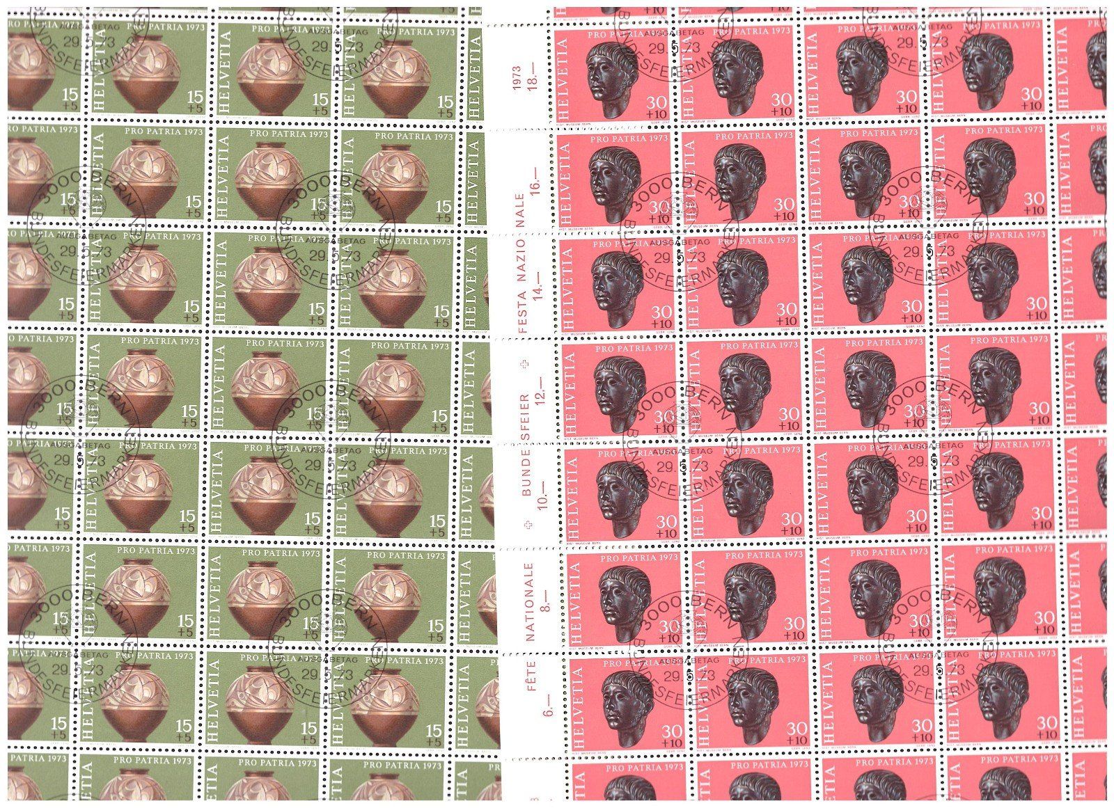 Tutti i francobolli: PP 1973 Satz Bogen mit Ersttagsstempel – Nuovo (secondo la descrizione) da Frauenfeld venduto da Interessent1 1