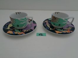 2 Kaffeetassen mit Unterteller Bopla Langenthal