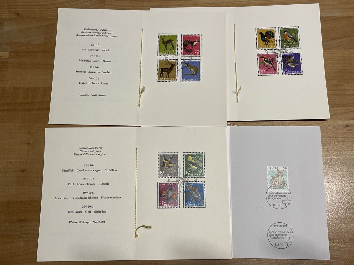 Tutti i francobolli: Ersttagsbriefe mit Tier Briefmarken – Usato da Rümlang venduto da baselsale1 1