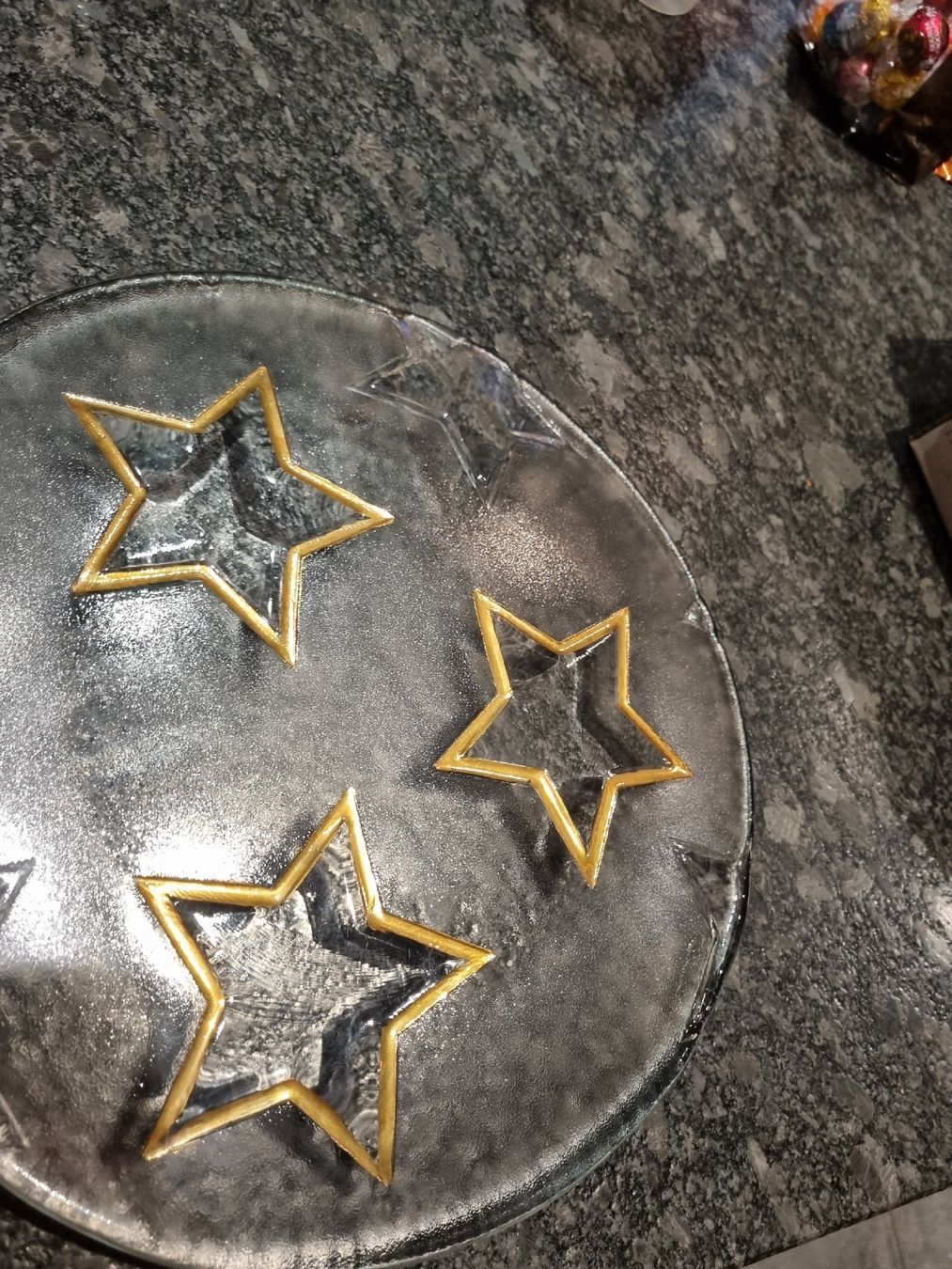 Piatti di portata: Tortenplatte Glas mit Sternen – Usato da Illighausen venduto da Flomi50 1