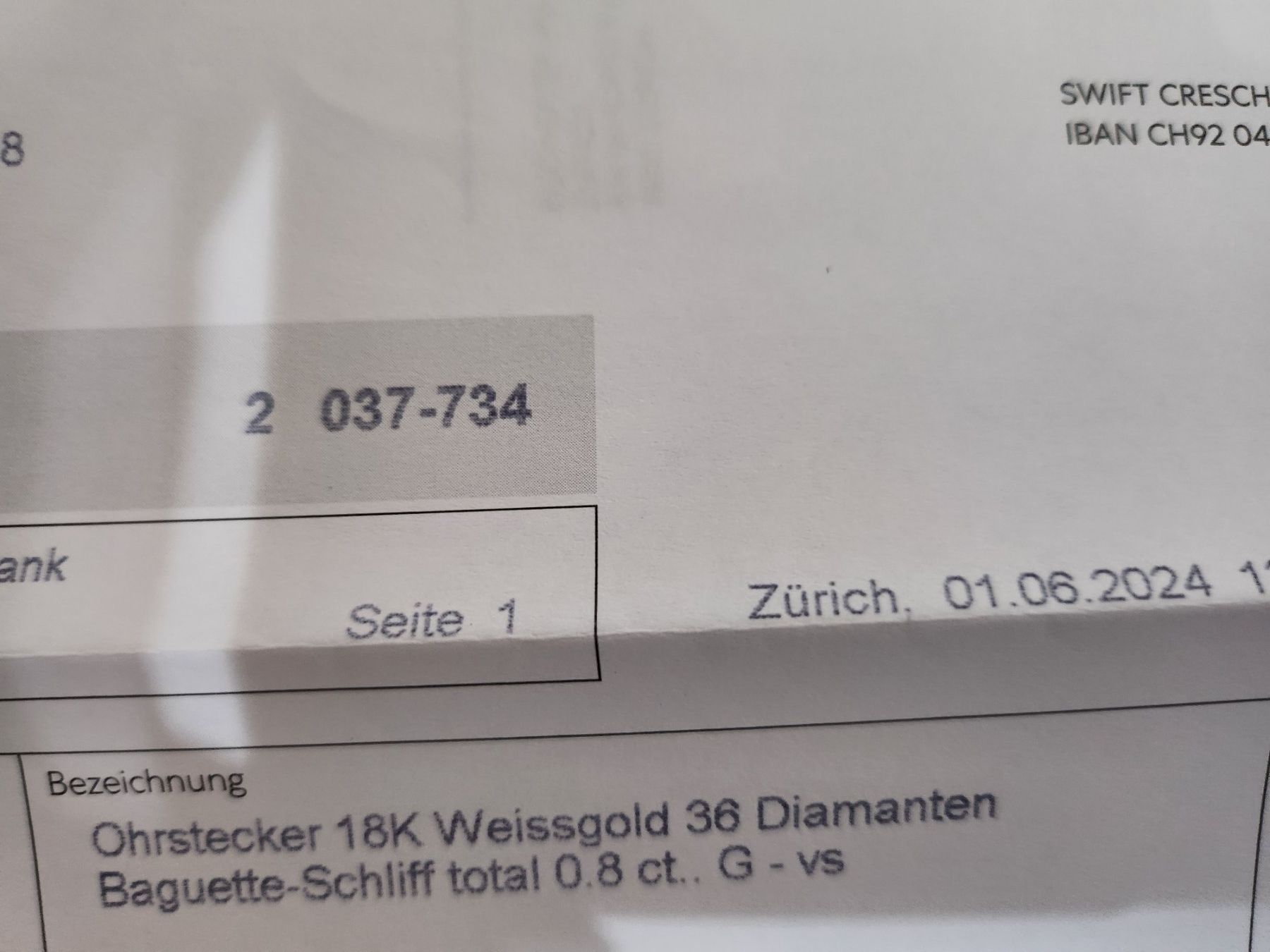 Bucherer Orecchini pendenti & Orecchini a lobo: Bucherer " Ohrstecken mit Diamanten. – Usato da Dietikon venduto da Oxana01 4