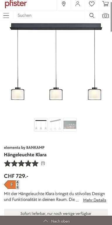 Lampadari & plafoniere: Elements by Bankamp Hängeleuchte Klara  – Usato da Herrliberg venduto da jil_y77h