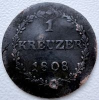 1 Kreuzer 1808 Thurgau Schweiz – schöne Patina