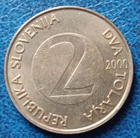 SLOWENIEN - 2 TOLARJA 2000 – SELTENEN SAMMLERMUENZE - EXZEL.