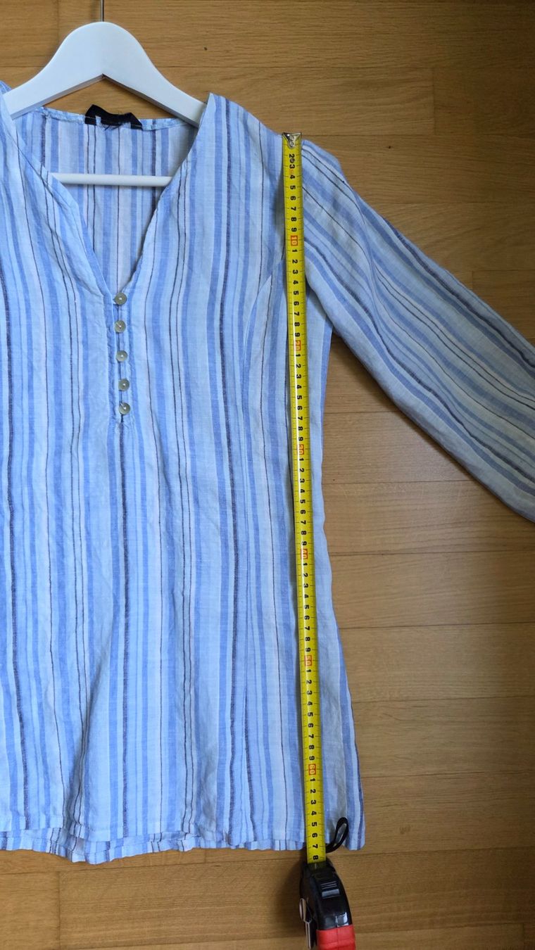 H&M Blusen: Leinen Bluse blau gestreift – Gebraucht aus Fislisbach von Maieriisli25 6