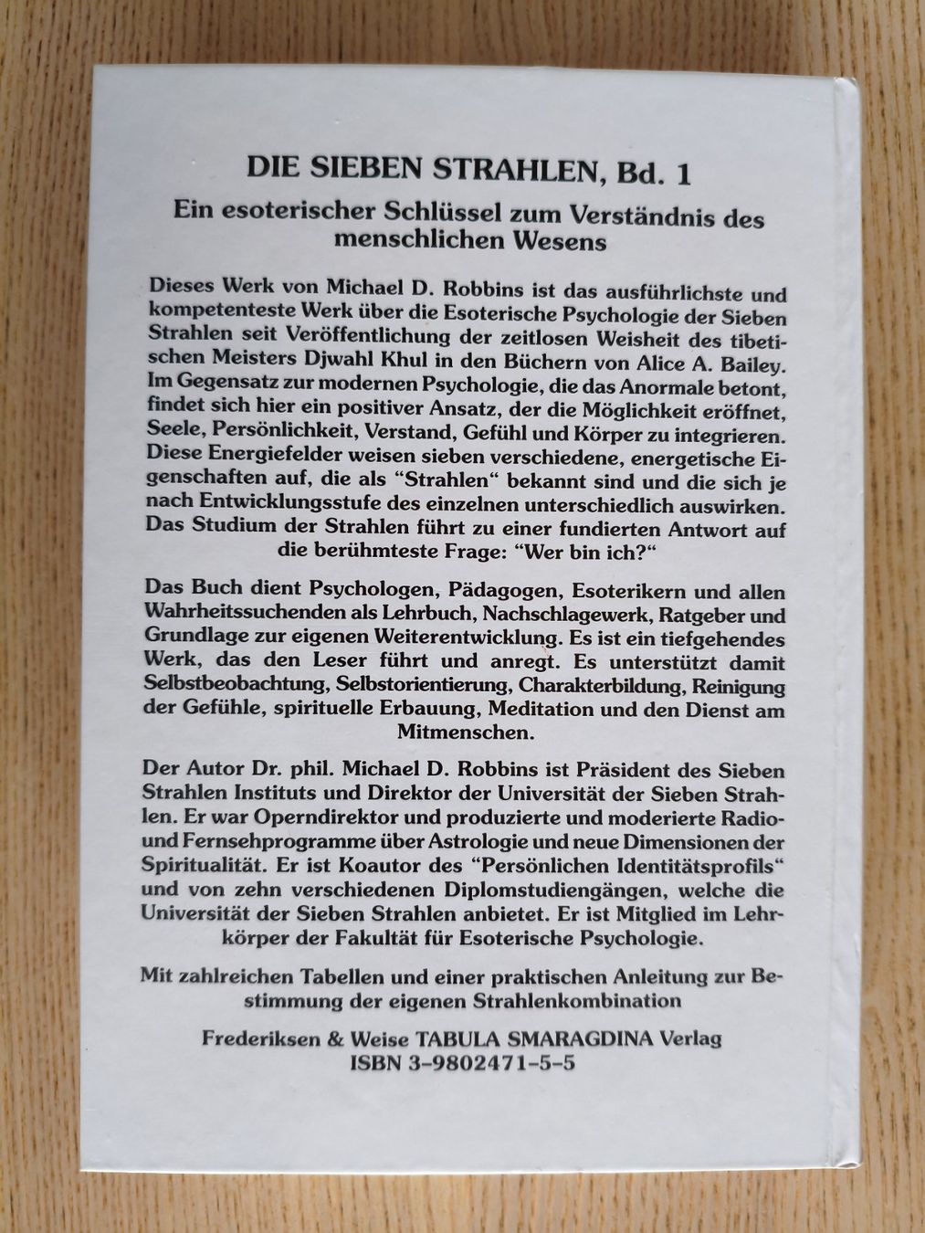 Bücher: Die sieben Strahlen Band 1 von Michael D. Robbins, Ph.D. – Gebraucht aus Schaffhausen von philscardstore 1
