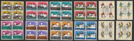 Schweiz Viererblock Serie Pro Patria 1976 77 1990 gestempelt