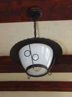 Vintage Schmiedeisen Hängelampe, Deckenlampe, Top Zustand!