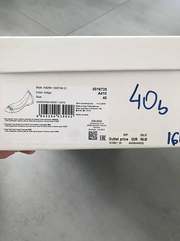 Escada Scarpe da donna: Escada Sport Ballerinas Gr40 – Nuovo e nell'imballaggio originale da Horgen venduto da nasten 2