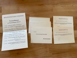 Museumsgesellschaft Weinenden 1933 / 34 / Beitrittserklärung