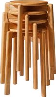 Barhocker Sitzhocker Holzhocker Massivholz stapelbar 4er Set