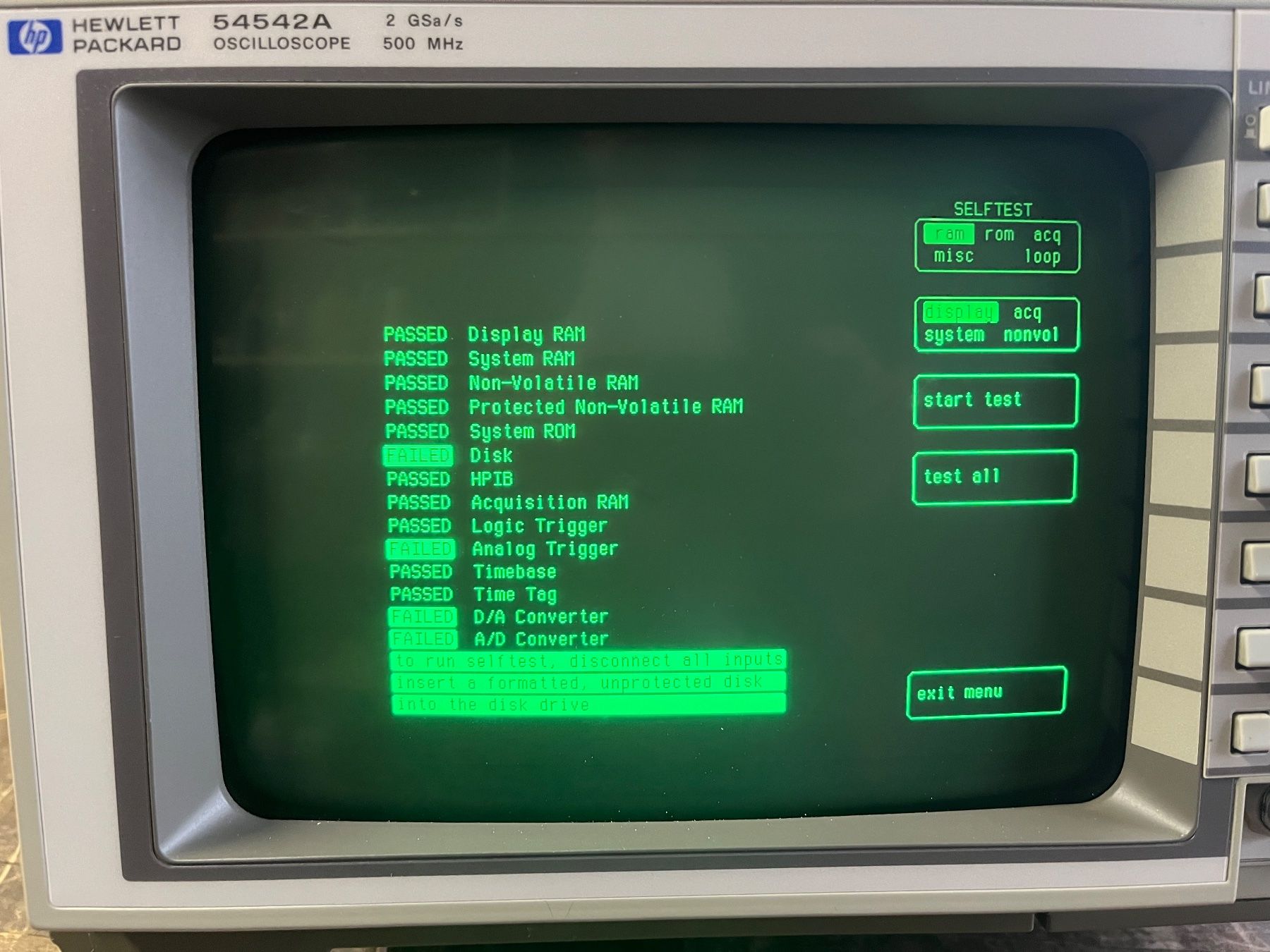 Hewlett Packard Misurare: Oscilloscope HP 5454A – Difettoso da Delémont venduto da Cannonus 3