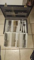 Mallette de couverts en inox plaqué  or 24 carats