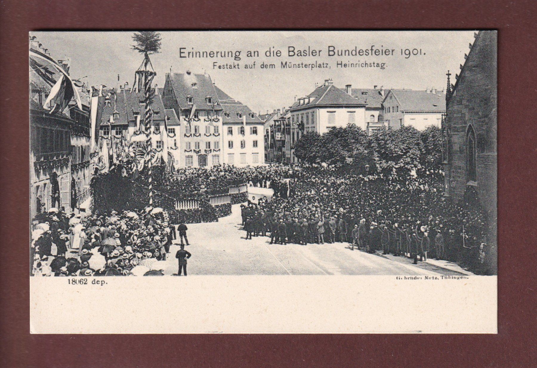 Cartoline postali: BASEL - Bundesfeier 1901 – Usato da Pully venduto da nicecards