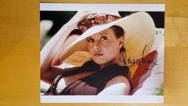 Lana Wood, Original Autogramm auf Grossfoto in Farbe