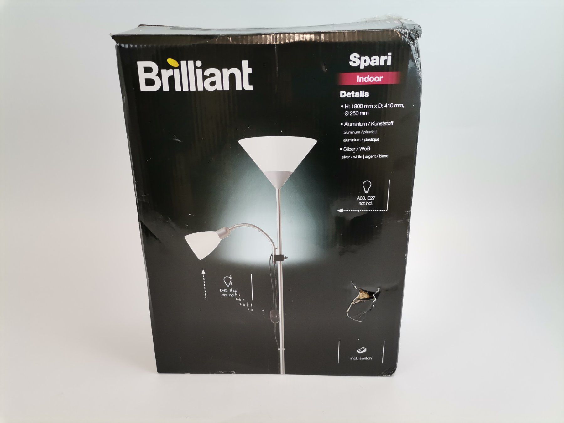Brilliant Lampade: BRILLIANT Spari Indoor Stehlampe – Nuovo e nell'imballaggio originale da Schaffhausen venduto da Restwert_SH