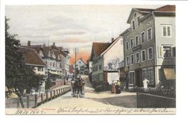 Walzenhausen (AR) Dorfstrasse - Kutsche - belebt - um 1910