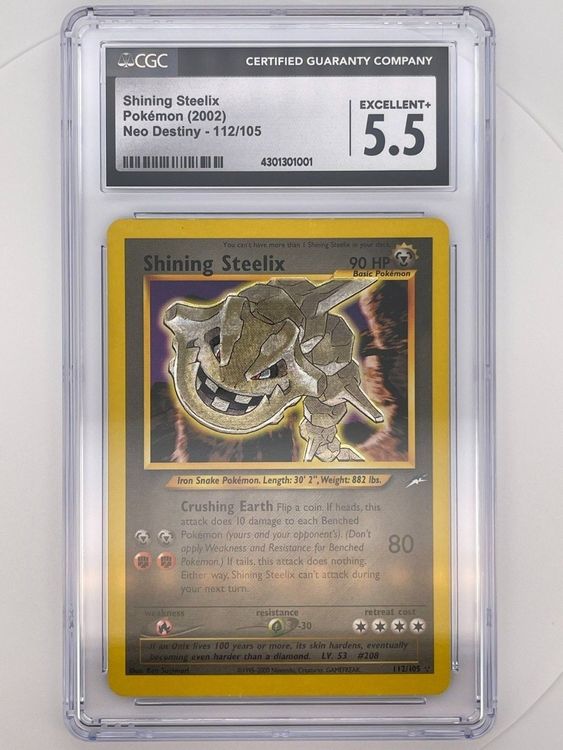 Shining Steelix 112105 Secret Rare Neo Destiny Cgc 55 Ab 1 Kaufen