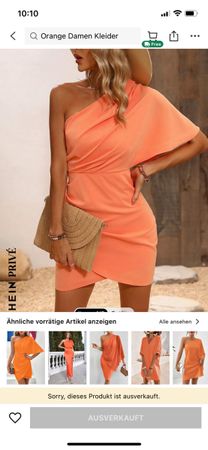 Oranges Mini Kleid von Shein, Gr. S
