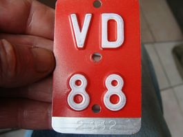 plaque de vélo canton de Vaud