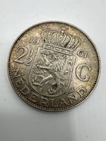Pièce rare: 2,5 Gulden Pays-Bas 1961 - Juliana, argent!