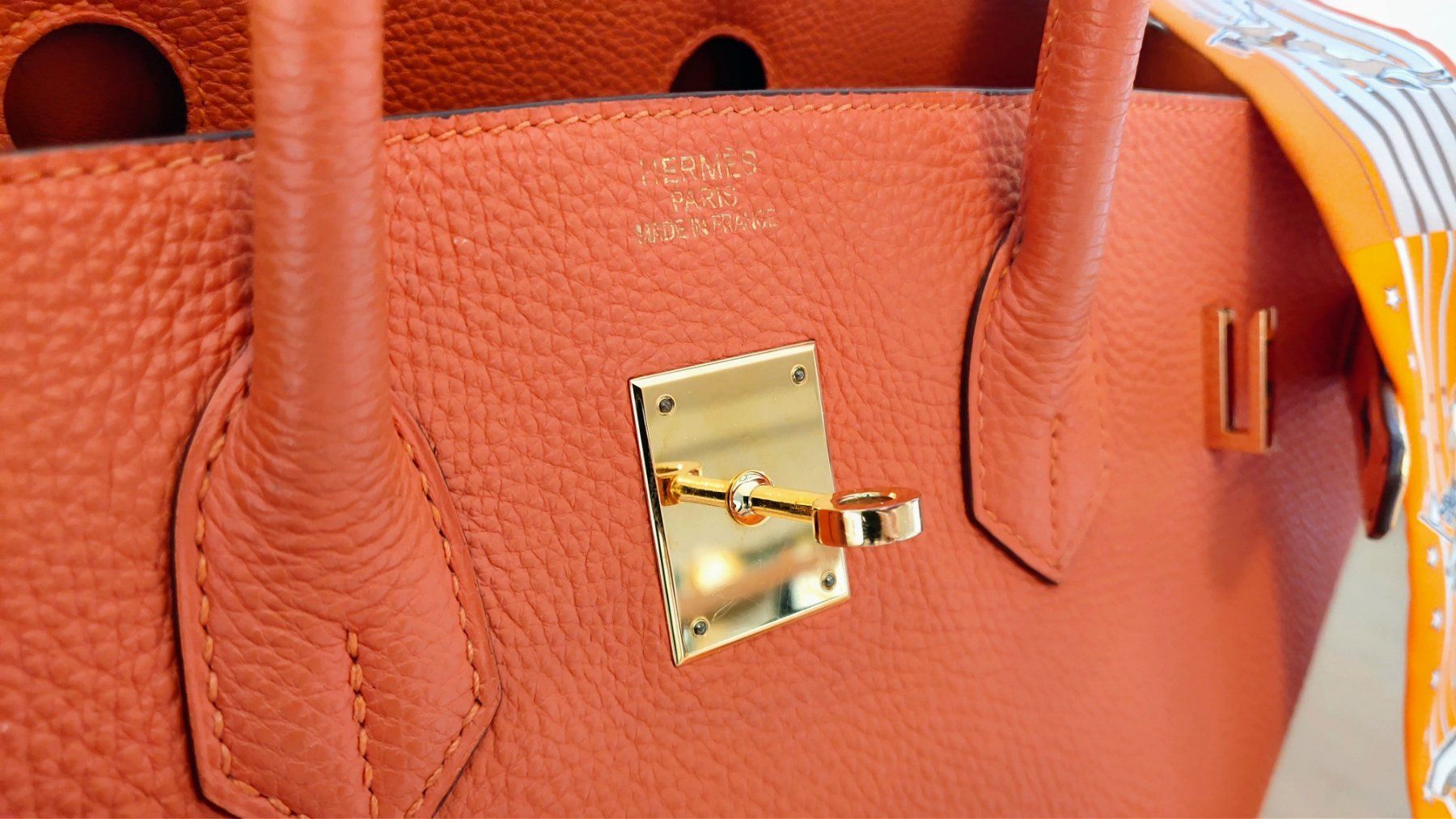 Hermès Borse: Hermes Birkin 35 Togo, orange – Usato da Meilen venduto da Aphrodite87 3