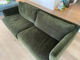 95 percent new deep green designer sofa 92cm * 195cm
